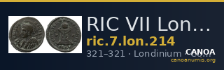 RIC VII Londinium 214 — CANOA