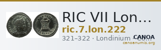 RIC VII Londinium 222 — CANOA