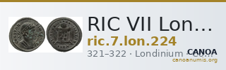 RIC VII Londinium 224 — CANOA