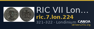RIC VII Londinium 224 — CANOA