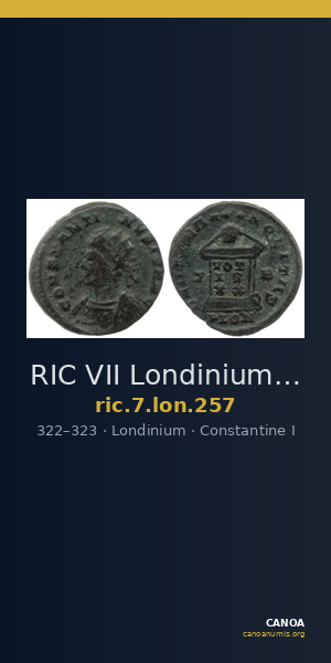 RIC VII Londinium 257 — CANOA