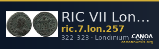 RIC VII Londinium 257 — CANOA