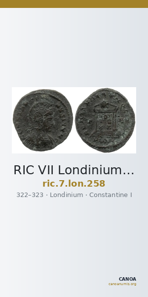 RIC VII Londinium 258 — CANOA