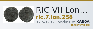 RIC VII Londinium 258 — CANOA