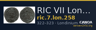 RIC VII Londinium 258 — CANOA