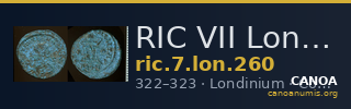 RIC VII Londinium 260 — CANOA