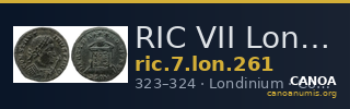 RIC VII Londinium 261 — CANOA