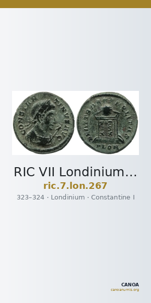 RIC VII Londinium 267 — CANOA