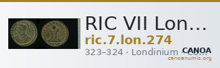 RIC VII Londinium 274 — CANOA
