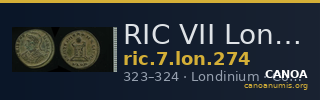 RIC VII Londinium 274 — CANOA