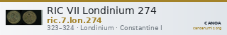 RIC VII Londinium 274 — CANOA