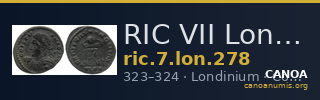 RIC VII Londinium 278 — CANOA