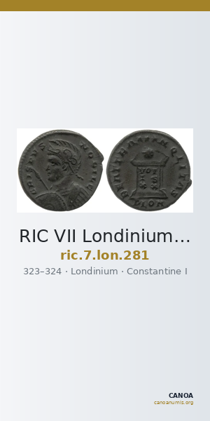 RIC VII Londinium 281 — CANOA
