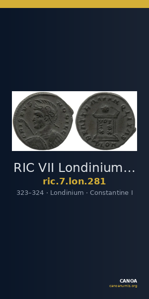 RIC VII Londinium 281 — CANOA