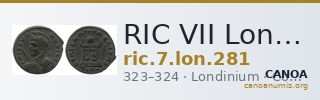 RIC VII Londinium 281 — CANOA