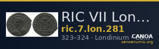 RIC VII Londinium 281 — CANOA