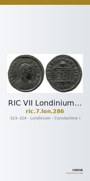 RIC VII Londinium 286 — CANOA