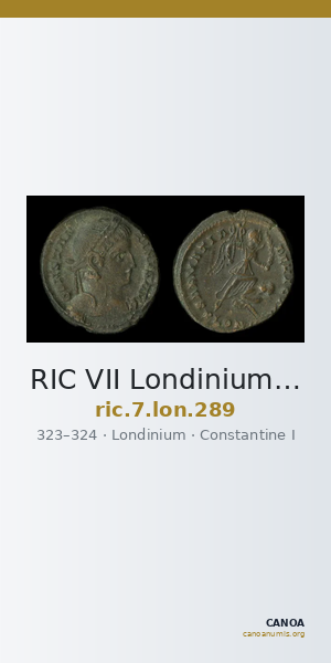 RIC VII Londinium 289 — CANOA