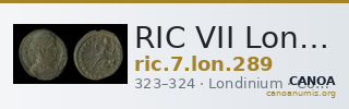 RIC VII Londinium 289 — CANOA