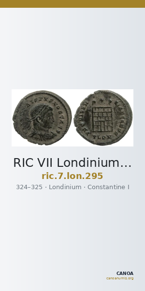 RIC VII Londinium 295 — CANOA