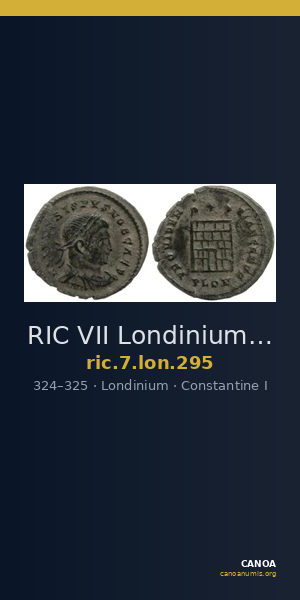 RIC VII Londinium 295 — CANOA