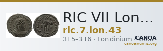 RIC VII Londinium 43 — CANOA