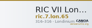RIC VII Londinium 65 — CANOA