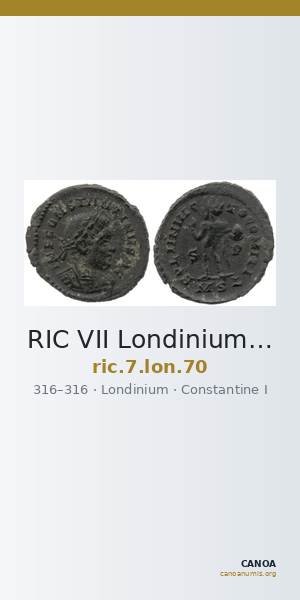 RIC VII Londinium 70 — CANOA