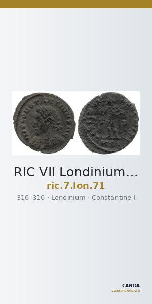 RIC VII Londinium 71 — CANOA