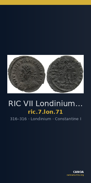RIC VII Londinium 71 — CANOA