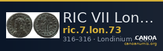 RIC VII Londinium 73 — CANOA