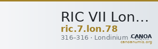 RIC VII Londinium 78 — CANOA