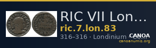 RIC VII Londinium 83 — CANOA