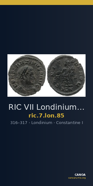 RIC VII Londinium 85 — CANOA