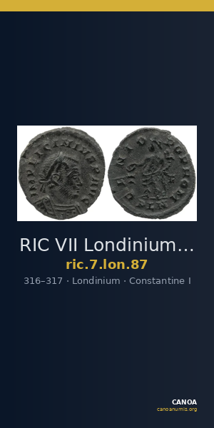 RIC VII Londinium 87 — CANOA