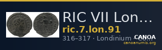RIC VII Londinium 91 — CANOA