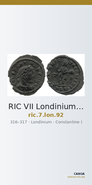 RIC VII Londinium 92 — CANOA