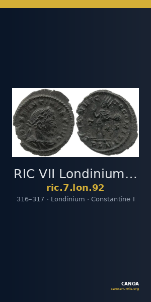 RIC VII Londinium 92 — CANOA