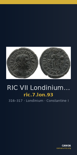 RIC VII Londinium 93 — CANOA