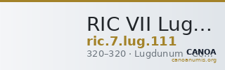 RIC VII Lugdunum 111 — CANOA