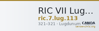 RIC VII Lugdunum 113 — CANOA