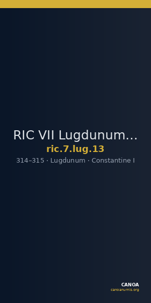 RIC VII Lugdunum 13 — CANOA