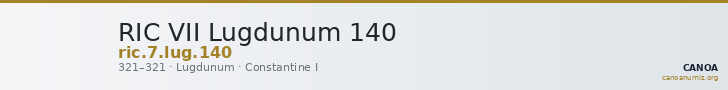 RIC VII Lugdunum 140 — CANOA