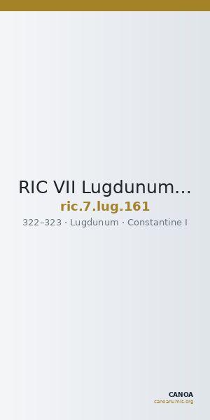 RIC VII Lugdunum 161 — CANOA
