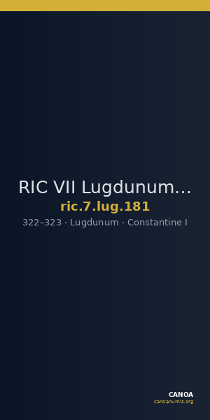 RIC VII Lugdunum 181 — CANOA