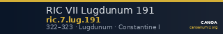 RIC VII Lugdunum 191 — CANOA