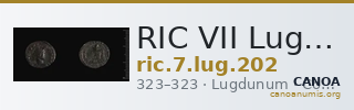 RIC VII Lugdunum 202 — CANOA