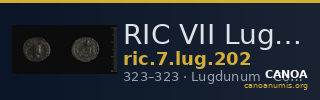 RIC VII Lugdunum 202 — CANOA