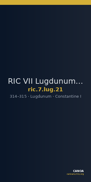 RIC VII Lugdunum 21 — CANOA