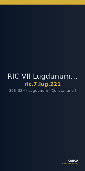 RIC VII Lugdunum 221 — CANOA